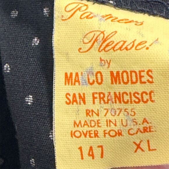 VTG Malco Modes Polka Dot Lace Collar Puff Sleeve Blouse XL USA Cottagecore - Picture 6 of 9